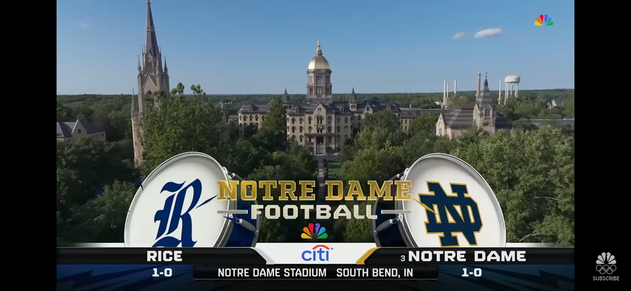 Rice vs. No. 3 Notre Dame | COLLEGE FOOTBALL HIGHLIGHTS | 9/12/2026 | NBC Sports