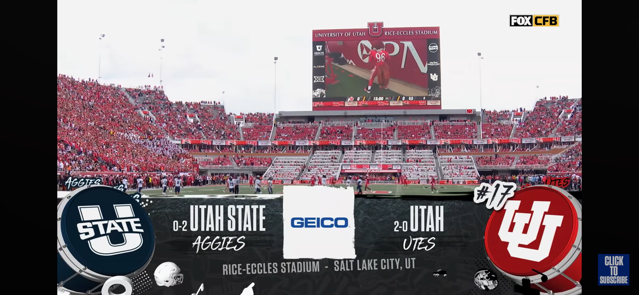 Utah State Aggies vs No. 17 Utah Utes Highlights 🏈 FOX College Football