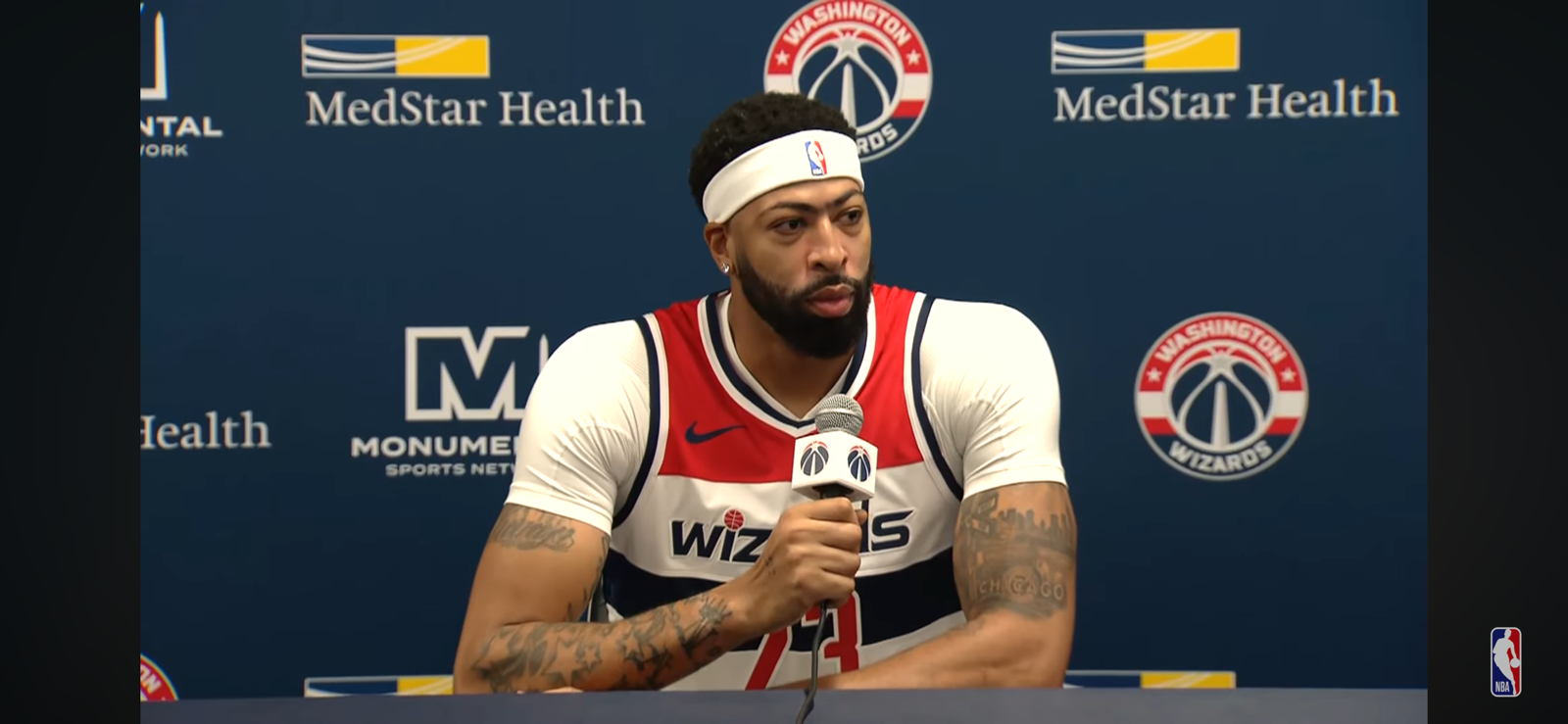 Anthony Davis Talks Building Chemistry With New Teammates, AJ Dybantsa & More at Wizards Media Day